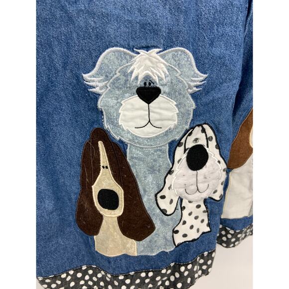 Light House Apparel Dogs Print Cotton Denim Button Up Shirt Sz XXL - Picture 3 of 8